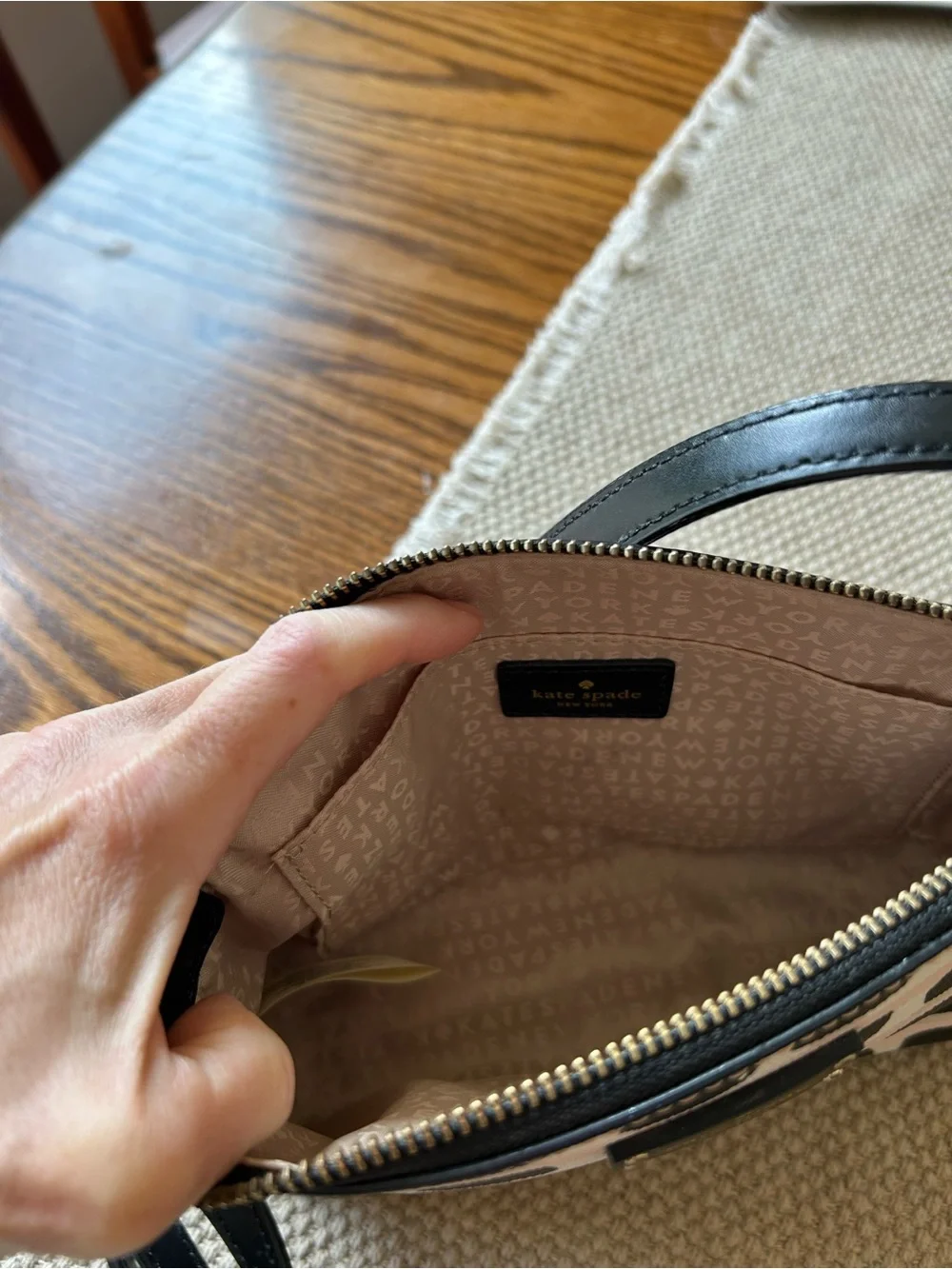 kate spade Black & Pink Graphic Dot Crossbody Bag